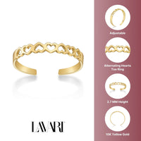 Adjustable Heart Toe Ring