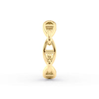 10K Link Open Hoop Nose Ring - 20G