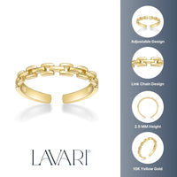 Cable Chain Adjustable Toe Ring
