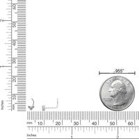 14K Cubic Zirconia Heart Curved Nose Ring - 20G