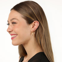 Large Spike Huggie Earrings