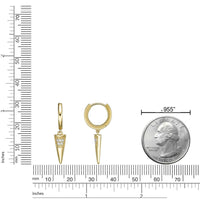 Large Spike Huggie Earrings