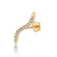 Cubic Zirconia Wave Cartilage Earring