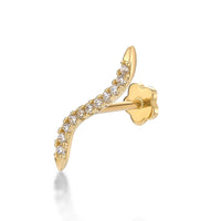 Cubic Zirconia Wave Cartilage Earring
