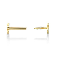 14K Yellow Gold XO Cartilage Earring