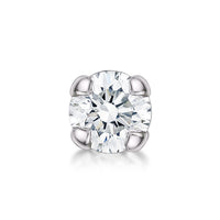 14K Gold Straight Bone Diamond Nose Stud - 22G