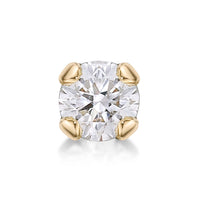14K Gold Straight Bone Diamond Nose Stud - 22G