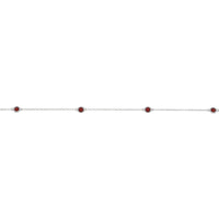 Birthstone Station Necklace in Sterling Silver