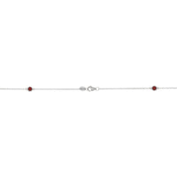 Birthstone Station Necklace in Sterling Silver