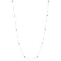 Birthstone Station Necklace in Sterling Silver