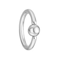 14K Gold Captive Bead Universal Hoop - 16G