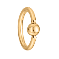 14K Gold Diamond Nose Hoop - 22G