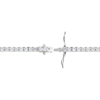 Cubic Zirconia Tennis Bracelet in Sterling Silver, 7.5"