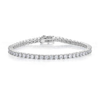 Cubic Zirconia Tennis Bracelet in Sterling Silver, 7.5"