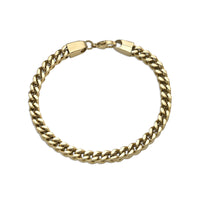 Thick Bracelet in Gold Ion Plated Stainless Steel