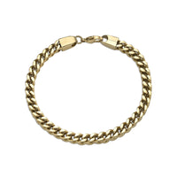 Thick Bracelet in Gold Ion Plated Stainless Steel