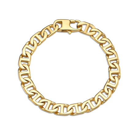 Men's 10MM Mariner Chain Bracelet in Stainless Steel, 9"
