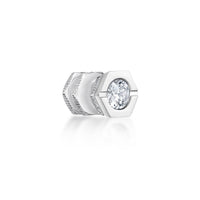 Hexagon Stud Earring in Stainless Steel