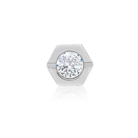 Hexagon Stud Earring in Stainless Steel