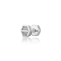 Hexagon Stud Earring in Stainless Steel