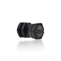 Hexagon Stud Earring in Black Ion Plated Stainless Steel