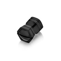Hexagon Stud Earring in Black Ion Plated Stainless Steel