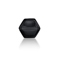 Hexagon Stud Earring in Black Ion Plated Stainless Steel