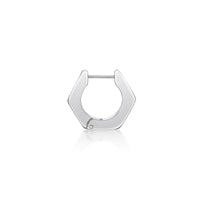 Hexagon Hoop Earring in Stainless Steel
