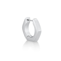 Hexagon Hoop Earring in Stainless Steel