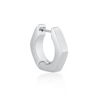Hexagon Hoop Earring in Stainless Steel