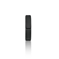 Hexagon Hoop Earring in Black Ion Plated Stainless Steel