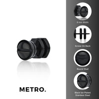 Stud Stud Earring in Black Ion Plated Stainless Steel