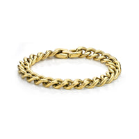 Thick Bracelet in Gold Ion Plated Stainless Steel