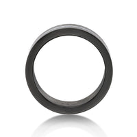 Striped Band Ring in Stainless Steel