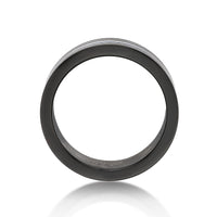 Striped Band Ring in Stainless Steel