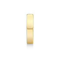 Hexagon Hoop Earring in Gold Ion Plated Stainless Steel