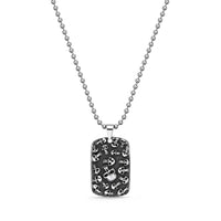 Skull Pendant in Antique Finish Stainless Steel