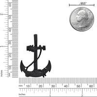 Anchor Pendant in Black Ion-Plated Stainless Steel
