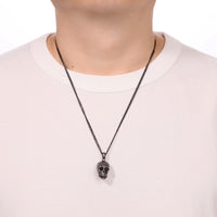Skull Pendant in Black Ion Plated Stainless Steel