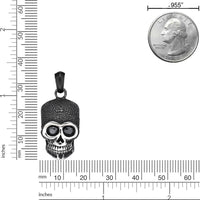 Skull Pendant in Black Ion Plated Stainless Steel
