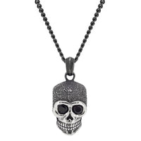 Skull Pendant in Black Ion Plated Stainless Steel