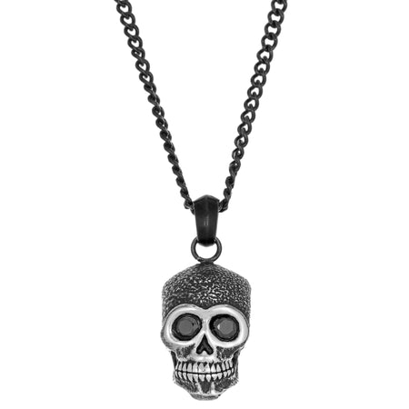 Skull Pendant in Black Ion Plated Stainless Steel