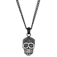 Skull Pendant in Black Ion Plated Stainless Steel