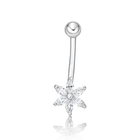 Flower Belly Ring - 16G