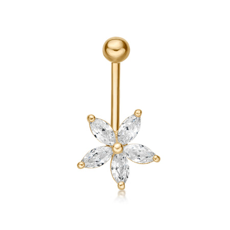 Flower Belly Ring - 16G