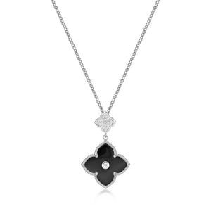 Flora Classic Double Flower Pendant Necklace