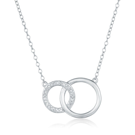 Interlocking Cirlces Pendant in Sterling Silver