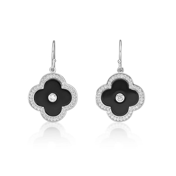 Flora Halo Flower Hook Earrings