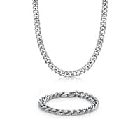 Thick Curb Chain Gift Set in Stainless Steel, 20"