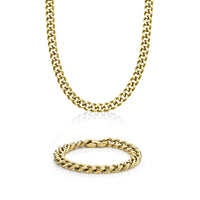 Thick Curb Chain Gift Set in Gold Ion Plated Stainless Steel, 20"